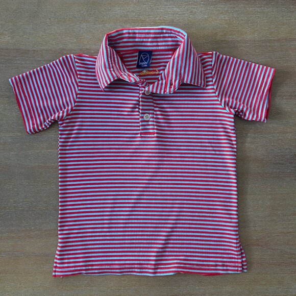 Pre-owned Boys Cadets Le Club Performance Polo in Red/Blue, Size 2-3Y - Picture 1 of 6